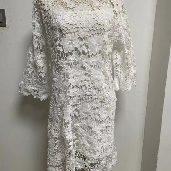Dresses & Skirts - White Dress Lace 2021 Spring Summer Clothes for Wo